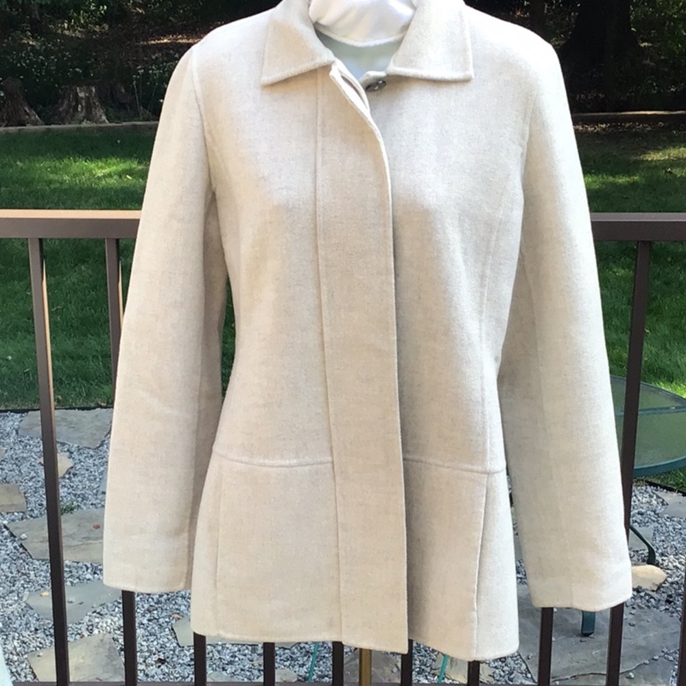 Linda Allard Ellen Tracey 100%Wool Button Down Jacket